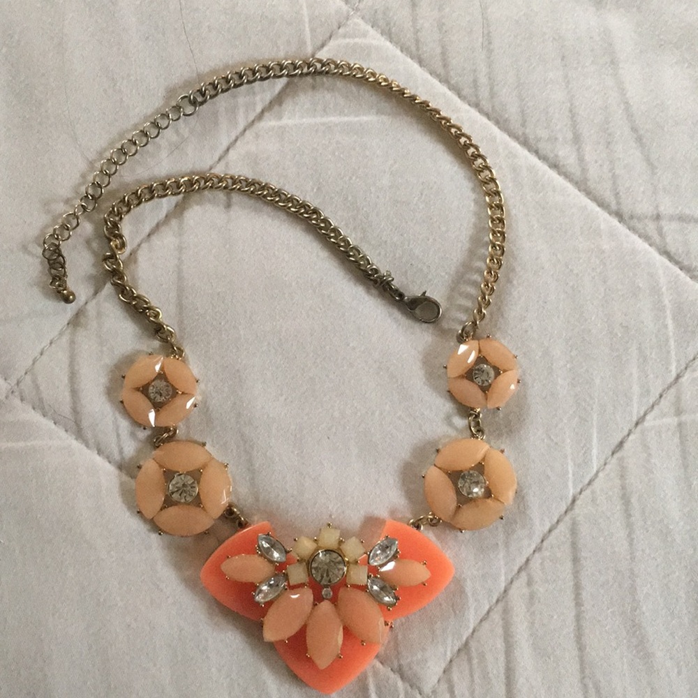 Pink Plastic Bib Necklace